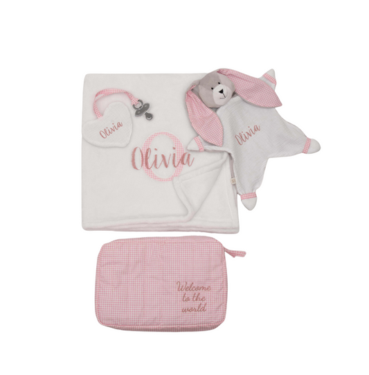 ბავშვის რბილი სათამაშო საბნის სასაჩუქრე ნაკრები