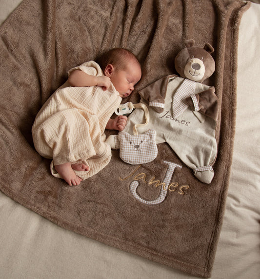 ბავშვის რბილი სათამაშო საბნის სასაჩუქრე ნაკრები